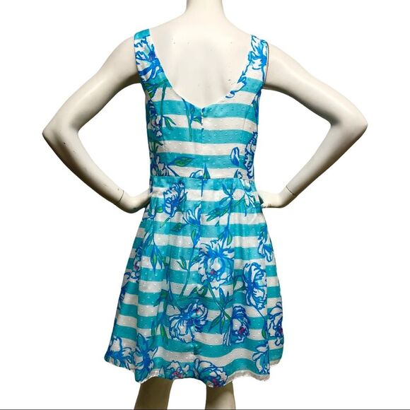 LILLY PULITZER Posey Blue Fit & Flare Dress 8 $228 - Picture 10 of 16